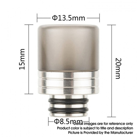 Authentic Reewape AS310 Replacement Anti-Spit 510 Drip Tip for RDA / RTA / RDTA / Sub-Ohm Tank Vape Atomizer - Gray, Resin,