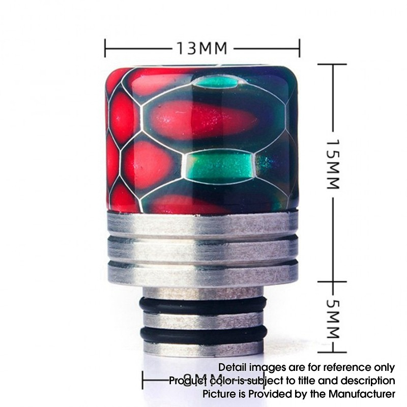 Authentic REEWAPE AS319S 510 Drip Tip for RDA / RTA / RDTA / Sub Ohm Tank Vape Atomizer, Resin & SS, 20mm