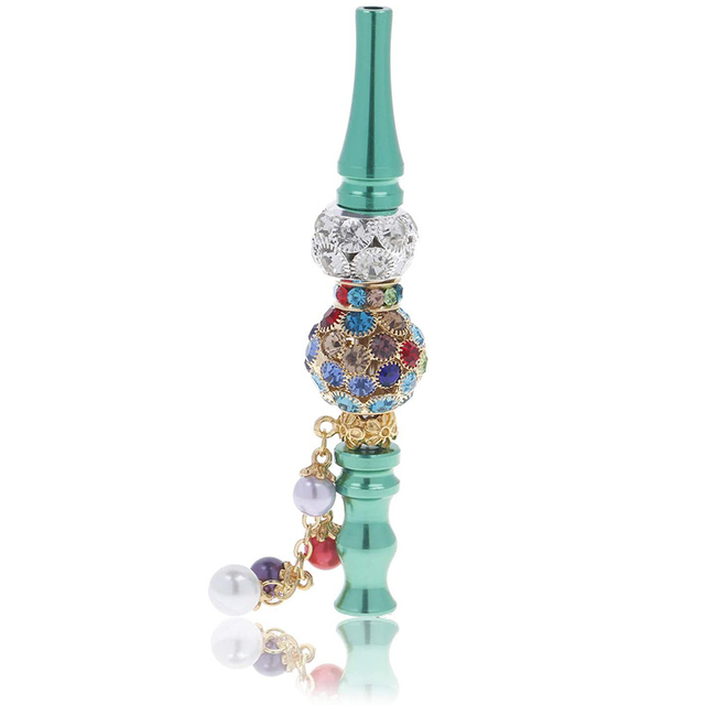 Hookah Mouthpieces Wearable Rhinestone Inlaid Shisha Filter Assembled Cigarette Holder Accessries 