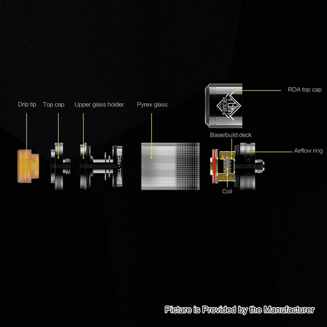 Authentic Uwell Fancier RTA / RDA Rebuildable Dripping Tank Atomizer - Purple, Stainless Steel, 4ml, 24mm Diameter