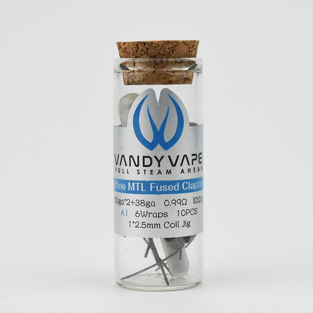 Authentic Vandy Vape Superfine MTL Fused Clapton Coil for RDA / RTA / RDTA Vape Atomizer - A1, 30GA x 2 + 38GA, 0.99ohm (10 PCS)