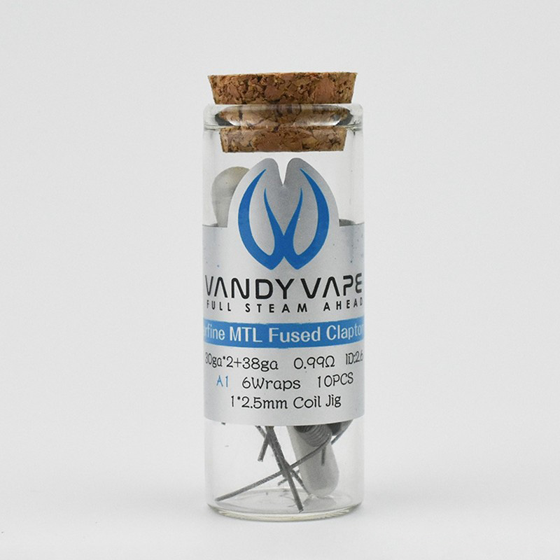RDA / RTA / RDTA Vape Atomizer -A1、30GA X 2 + 38GA、0.99OHM（10 PCS）用の本物のVandy Vape Superfine MTL FusedClapton Coil