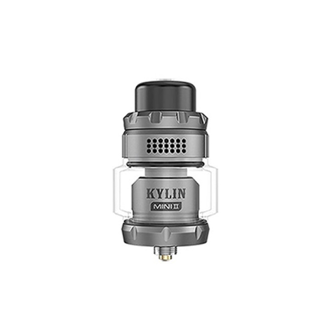 Authentic Vandy Vape Kylin Mini V2 RTA Rebuildable Tank Vape Atomizer - Frosted Grey, 3.0 / 5.0ml, 24.4mm Diameter