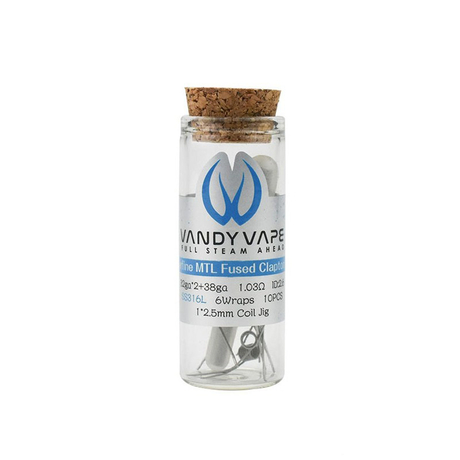 Authentic Vandy Vape Superfine MTL Fused Clapton Wire Coil for Vape RBA / RDA / RTA - SS316, 1.03ohm, 30GA x 2 + 38GA (10 PCS)