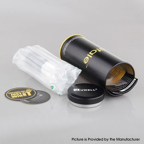Authentic Uwell Rafale Sub Ohm Tank Vape Clearomizer - Black, Stainless Steel + Quartz Glass, 5ml, 22mm Diameter