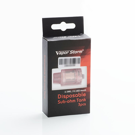 Authentic Vapor Storm D11 Disposable Tank Clearomizer - Golden + Pink + Black, Metal+Plastic, 3.5ml, 24mm Diameter (3 PCS)
