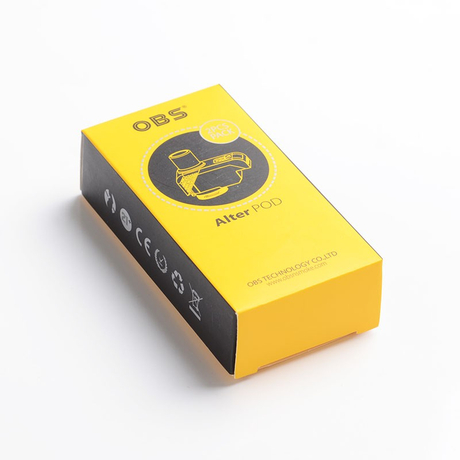 Authentic OBS Alter Pod System Replacement Sub-Ohm Base Pod Cartridge w/o Coils - Black + Transparent, 3.5ml (2 PCS)