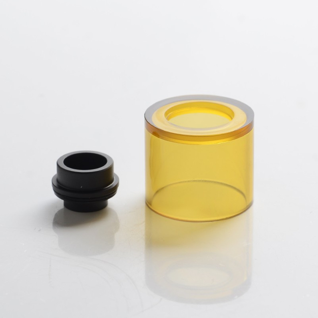 Authentic Auguse Era MTL RTA Vape Atomizer Replacement Round Tank Tube - Translucent Yellow, PCTG