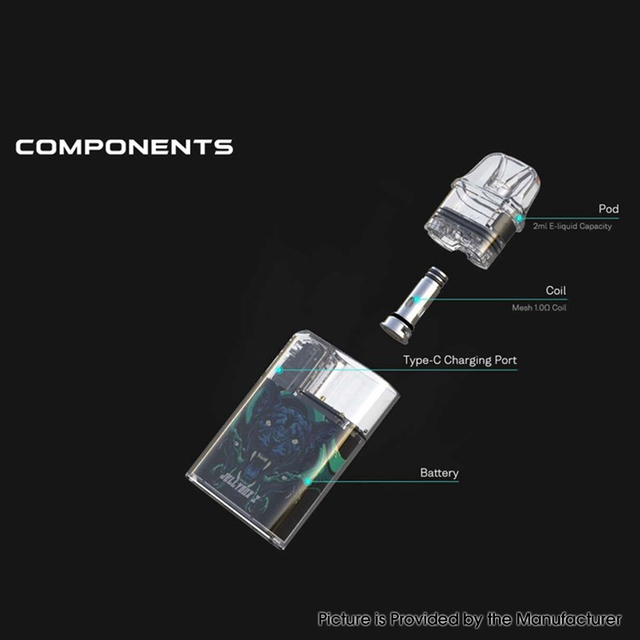 Authentic Rincoe Jellybox Z Pod System Vape Starter Kit 850mAh 1.0ohm 2.0ml