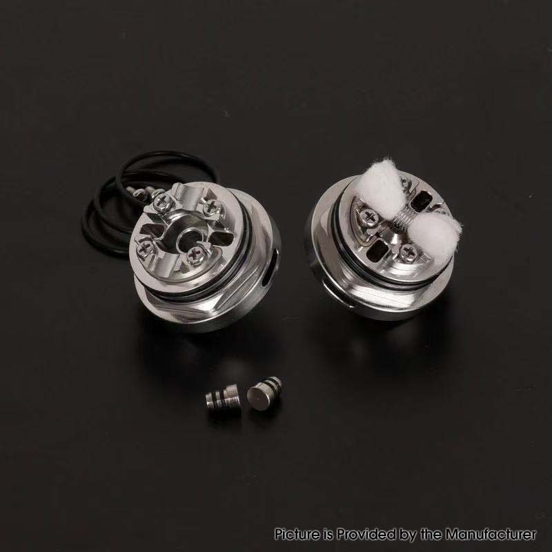 YFTK Bottom Intake Base with 5 Air Pins for Ambition Mods Bishop MTL RTA – Silver