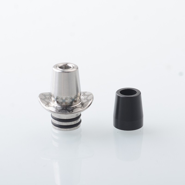 Authentic Auguse Cowboy 510 Drip Tip Set for RTA / RDA Atomizer - Silver