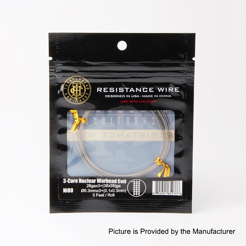 Authentic ThunderHead Creations 3-Core Fused Clapton Ni80 Resistance Wire