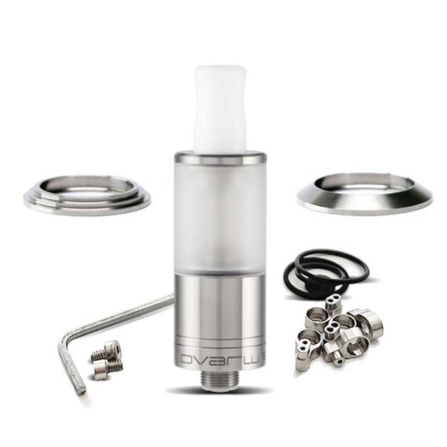 YFTK Dvarw 16 FL RTA 3ml Rebuildable Tank Atomizer Full Set – Black & Silver