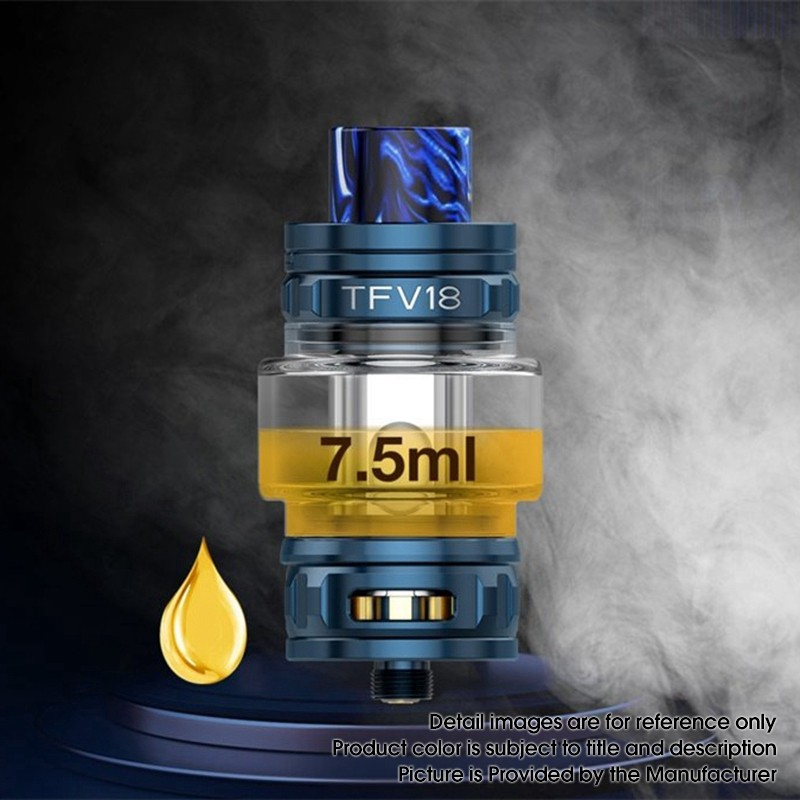 Autêntico SMOK tecnologia SMOK tfv18 sub ohm tank clearomizer Vape atomizer 7,5ml, 0,15Ohm / 0,33Ohm, 31,6mm