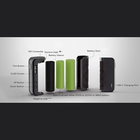 Authentic Augvape Foxy One 120 Vape Box Mod, 5~120W, 1 x 18650 / 20700 / 21700
