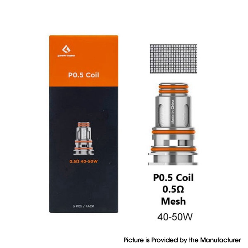 Authentic GeekVape P Series Coil for Aegis Boost Pro, Obelisk 60 Kit, B100 Kit, Z100C DNA Kit - 0.15ohm /0.55ohm (5 PCS)