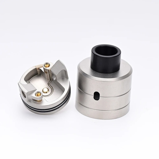 YFTK Haku Phenom Style 22mm RDA – Rebuildable Dripping Atomizer with BF Pin, 316 Stainless Steel, Silver