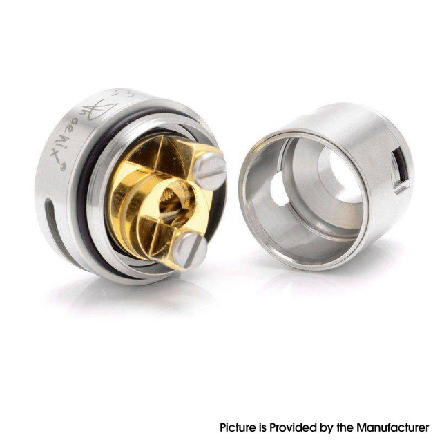 YFTK Hurricane Junior RTA Rebuildable Tank Vape Atomizer 316 Stainless Steel, 2ml, 22mm Diameter