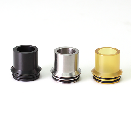 SXK Monarchy P22 RDA Replacement 510 Drip Tip - Black + Brown + Silver, POM + PEI + 316SS (3 PCS)