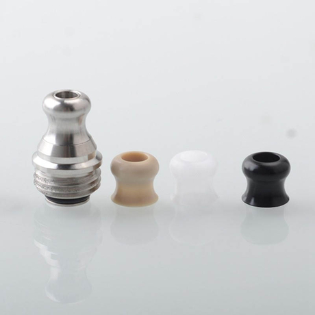 Raven Drip Tip Set for BB / Billet Boro AIO Mod - Silver, 3 PCS Mouthpieces