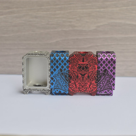 Authentic MK MODS Engraved Boro Tank with Warrior Pattern for SXK BB / Billet AIO Box Mod Kit Aluminum Alloy