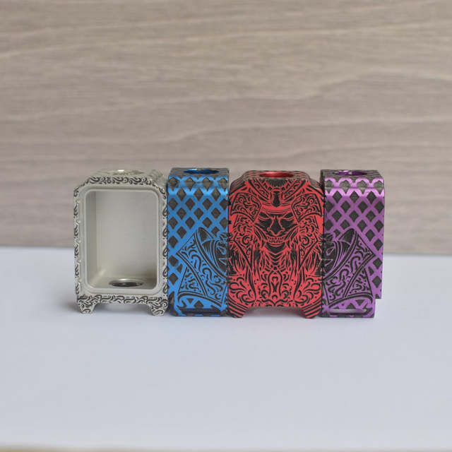 Authentic MK MODS Engraved Boro Tank with Warrior Pattern for SXK BB / Billet AIO Box Mod Kit Aluminum Alloy