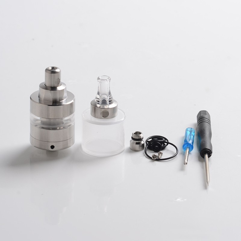 ShenRay KF Lite Plus Style RTA Rebuildable Tank Vape Atomizer w/ Spare Acrylic Tank, SS, 4.0ml, 24mm Diameter