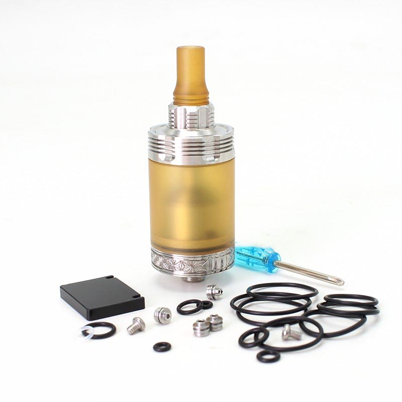 SXK Four One Five 415 V2 Style MTL RTA Atomizer - Silver, 316SS + PEI, 4ml, 22mm, Diameter