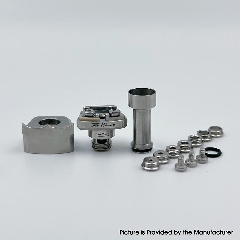 YFTK Monarchy Mobb TC Style RBA Bridge – Billet BB Boro Compatible | 7 Air Pins 1.0-4.0mm Silver