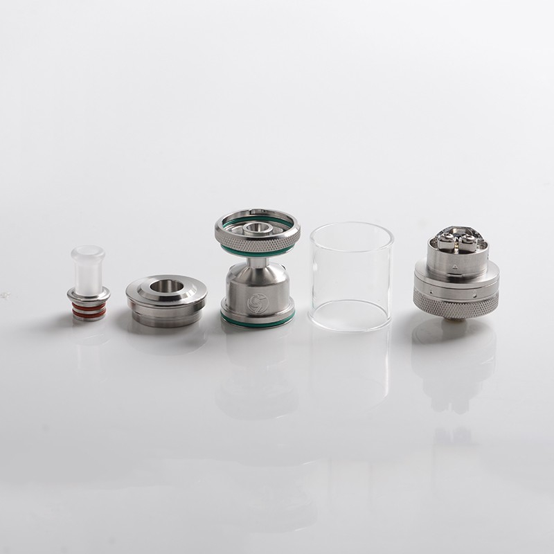Auguse mtl / dtl v2 RTA Tank ricostruibile Vape Atomizer, 3.0ml, SS + Glass, 22 diametro