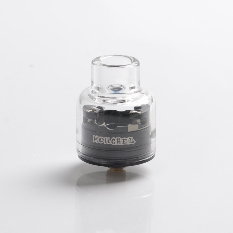 Authentic Damn Vape Mongrel RDA Rebuildable Dripping Vape Atomizer, 25.4mm / 26mm, with BF Pin + Spare Top Cap