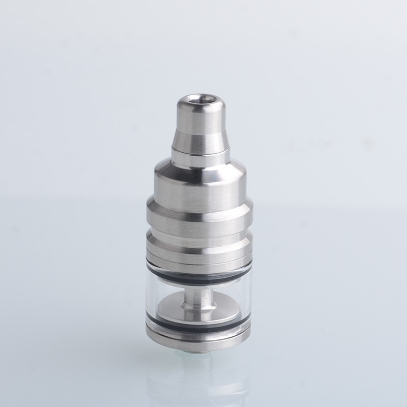 SXK Duetto Lucido Style MTL RTA Rebuildable Tank Vape Atomizer - Серебро, 316 нержавеющая сталь, 2,5 мл, 22 мм