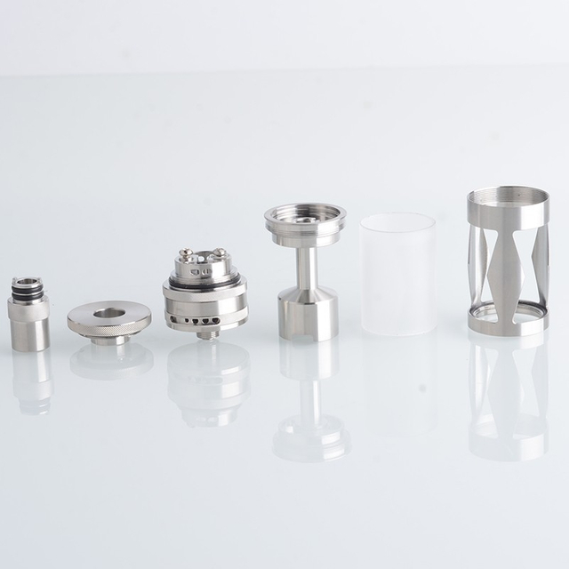 Taifun GT III 2021 GT 3 Style RTA Rebuildable Tank Vape Atomizer 316SS + Glass, 5.0ml, 23mm Diameter