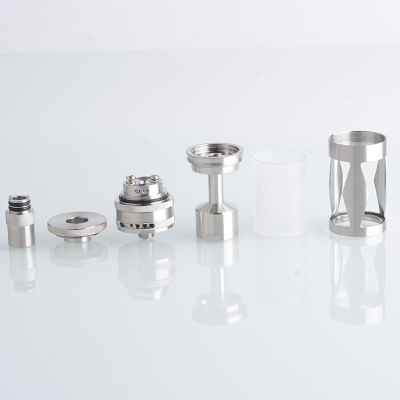 TAIFUN GT III 2021 GT 3 Estilo RTA Reconstituível Tanque Vape Atomizador 316Ss + Vidro, 5,0 ml, 23mm de diâmetro