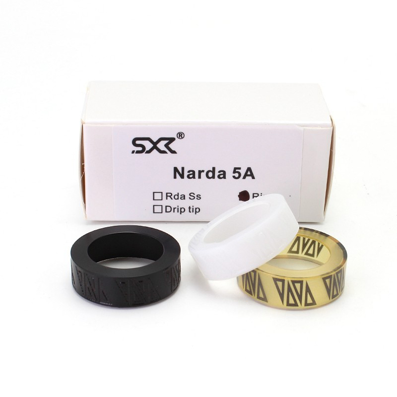 SXK Narda 5a RDA anillo decorativo de reemplazo - Derlin blanco + negro Derlin + Ultem (3 PC)