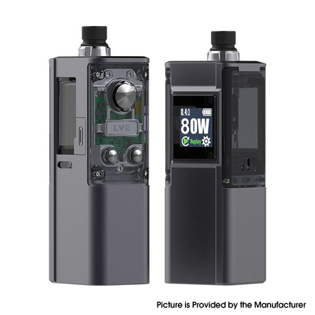 Authentic LVE Boson DNA80C 80W Boro Box Mod 2200mAh, VW 1~80W, Evolv DNA80C Chipset