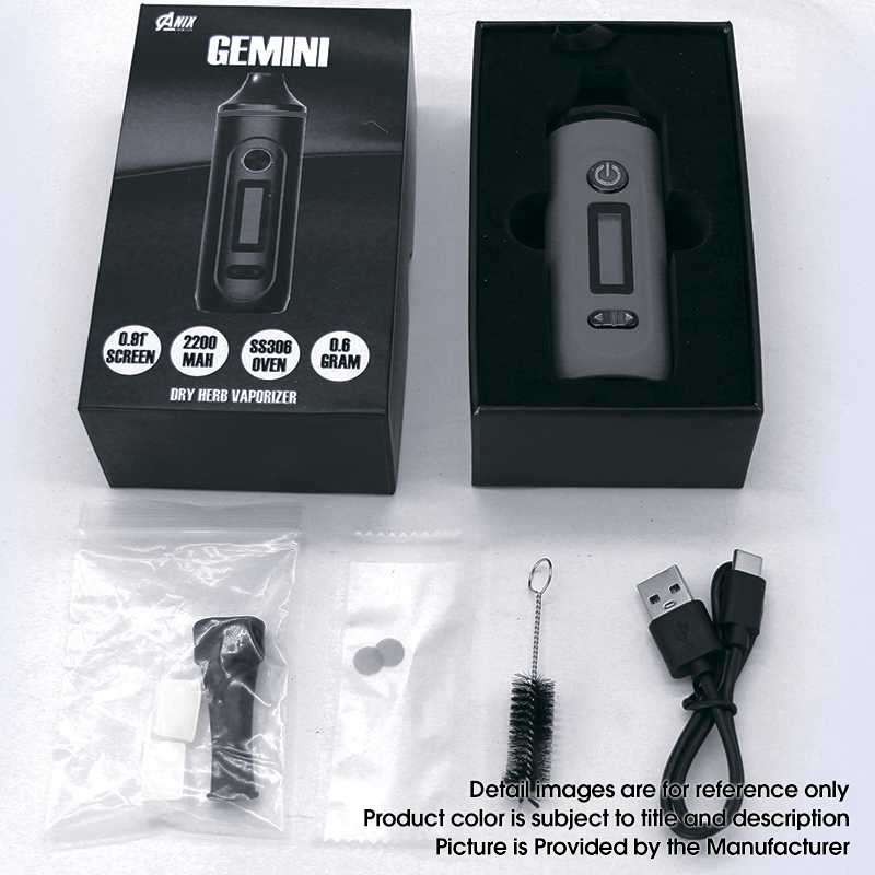 Authentic ANIX Gemini Vaporizer Portable Dry Herb Vape Kit 2200mAh