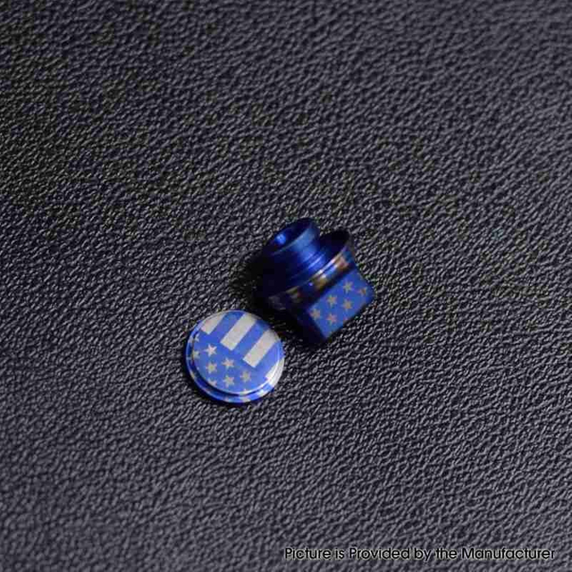  MK Mods Replacement Drip Tip + Button for SXK BB / Billet Box Mod Kit Titanium