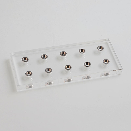Authentic Coil Father 10-Connector Display Base Stand for RDA / RTA / Sub Ohm Tank Atomizer - Transparent, Acrylic