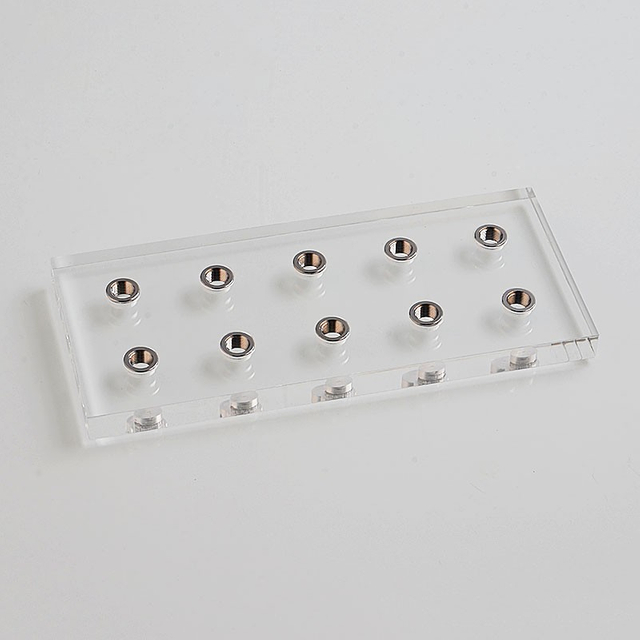 Authentic Coil Father 10-Connector Display Base Stand for RDA / RTA / Sub Ohm Tank Atomizer - Transparent, Acrylic