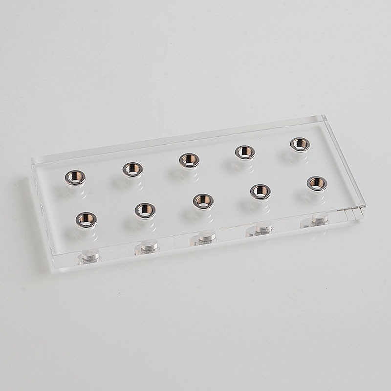 Authentic Coil Father 10-Connector Display Base Stand for RDA / RTA / Sub Ohm Tank Atomizer - Transparent, Acrylic
