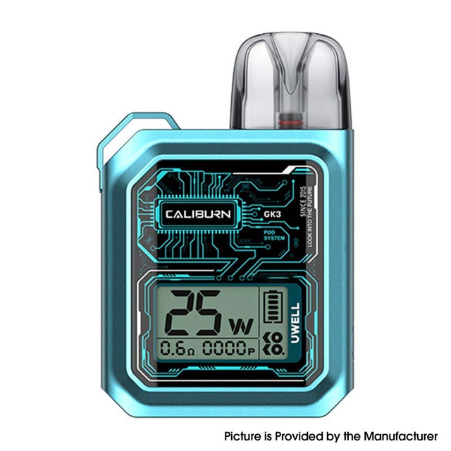 Authentic Uwell Caliburn GK3 Pod System Kit 900mAh, 2.5ml, 0.6ohm / 0.9ohm