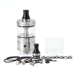 SXK nola style RTA再構築可能なアトマイザー - 銀、3.2ml、8pcsエアピン22mm直径