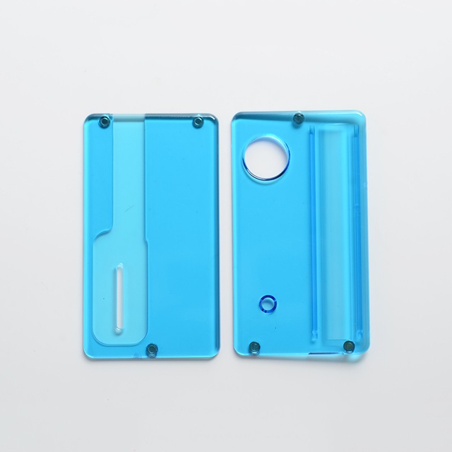 Placas de painel da frente da frente + da parte traseira para ponto Mod dot AIO Vape Sistema de pod - azul translúcido, pctg (2 pcs)