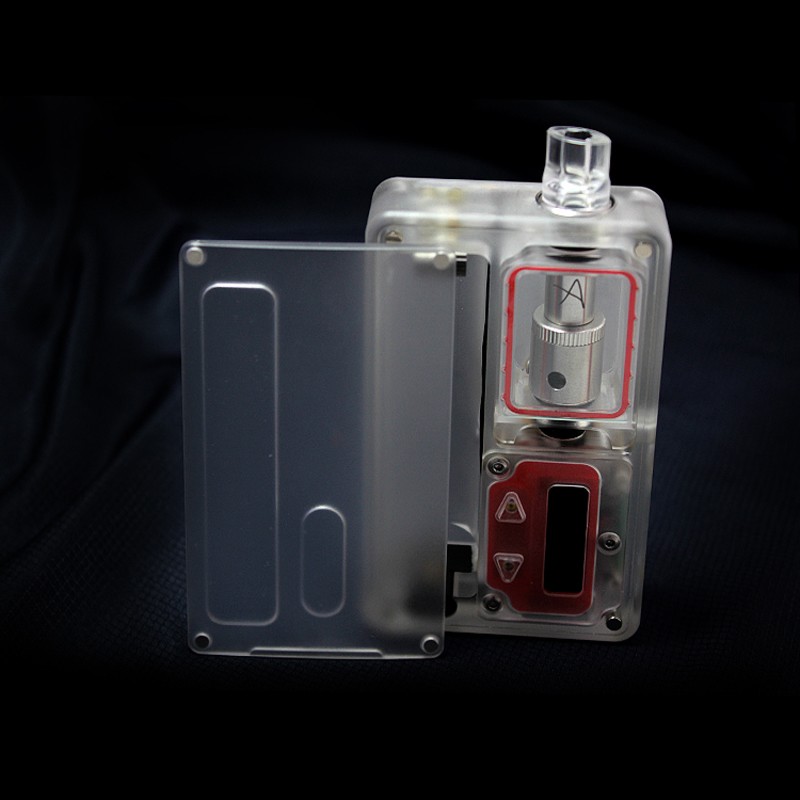 SXK BB Style 70W All-in-One VW TC Varialbe Box Mod Kit w/ USB Port - Transparent Acrylic, 1~70W, 1 x 18650