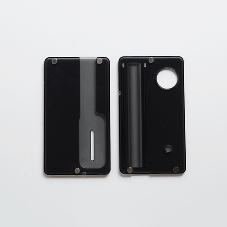 Replacement Front + Back Door Panel Plates for dotMod dotAIO Vape Pod System - PCTG (2 PCS) Translucent Black