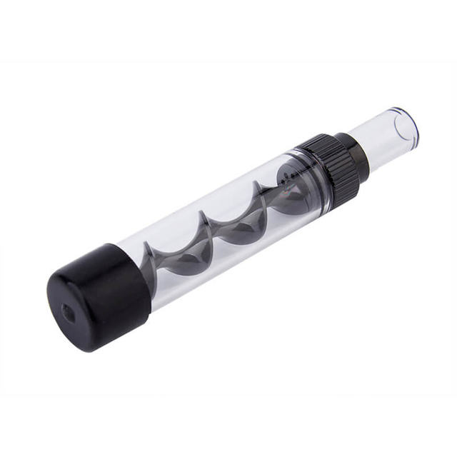 Twisty Glass Blunt V12 Mini Bubbler Kit Vaporizer Stift, Glasrohr, Vape Stift für trockene Kräuter -Vaporizer - Schwarze Farbe