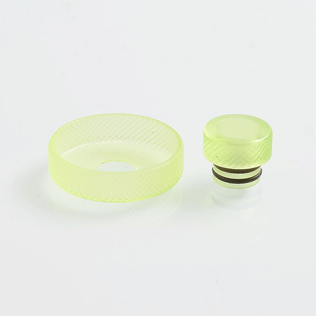 Never Normal Style 510 Drip Tip + Decorative Ring for 22mm Atomizer - Green, PMMA