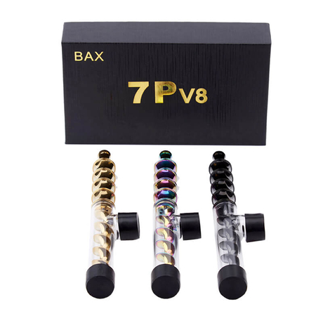 Dry Herb Vape Kit Blunt 7PV8 Twisty Glass Smoking Pipe-Rainbow