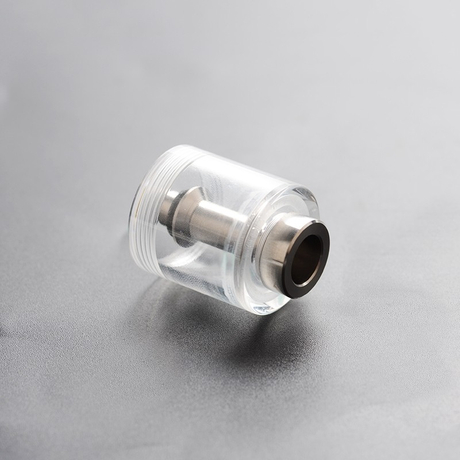 Steam Tuners Style Bell Cap + Chimney for Flash E-Vapor V4.5 Style RTA Tank - Transparent, PC + SS, 23mm Diameter